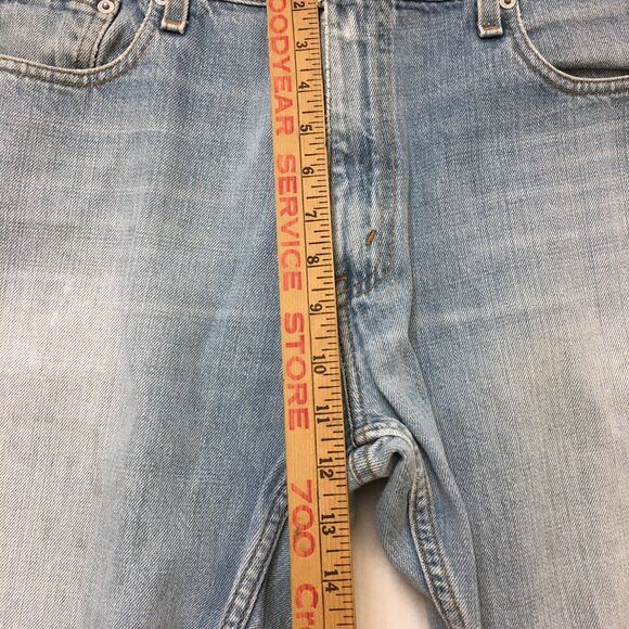 90's LEVIS 527 Jeans Men 36x30 Boot Light Wash Blue Distressed Denim Cowboy - Picture 14 of 16